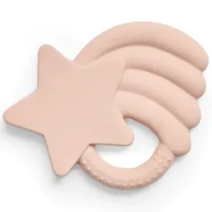 Bijtring Rubber Falling Star – Pale Pink