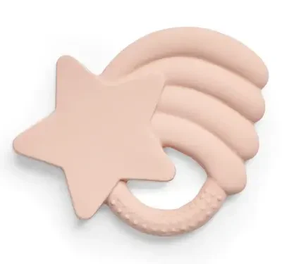 Bijtring Rubber Falling Star – Pale Pink