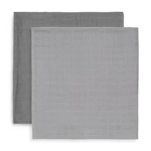 Hydrofiele Doek Large 115x115cm Bamboe Katoen - Storm Grey - 2 Stuks