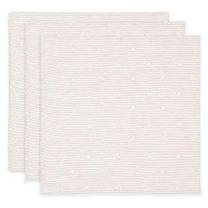 Hydrofiele Doek Small 70x70cm Miffy Stripe - Biscuit - 3 Stuks