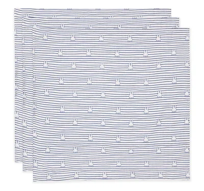 Hydrofiele Doek Small 70x70cm Miffy Stripe - Navy - 3 Stuks