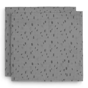 Hydrofiel Multidoek Spot 115x115cm - Storm Grey - 2 Stuks