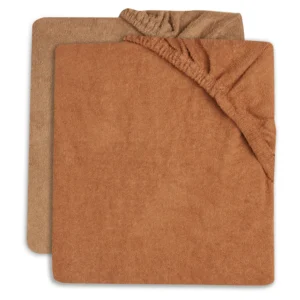 Aankleedkussenhoes Badstof 50x70cm - Caramel/Biscuit - 2 Stuks