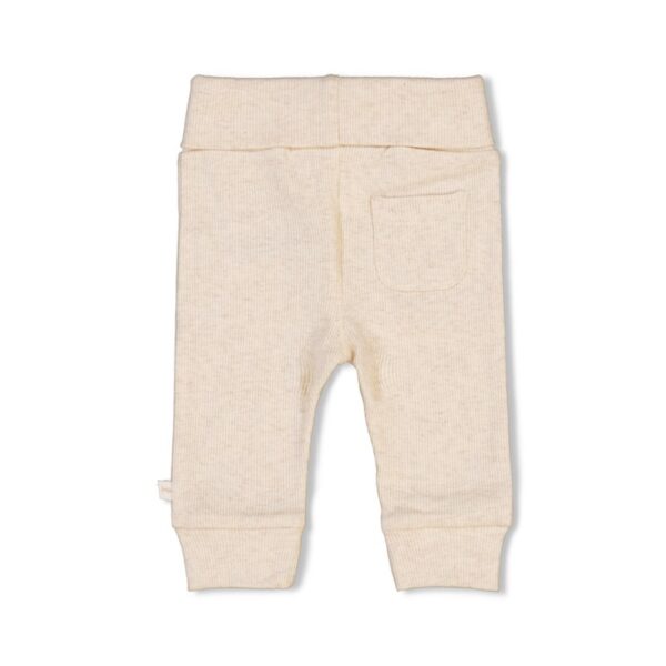 Broek rib offwhite melange